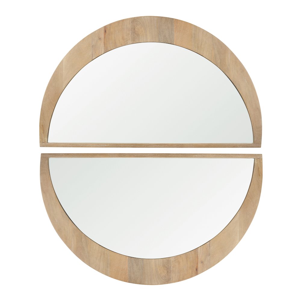 Celeste Light Brown Wood Large Mirror. Picture 2
