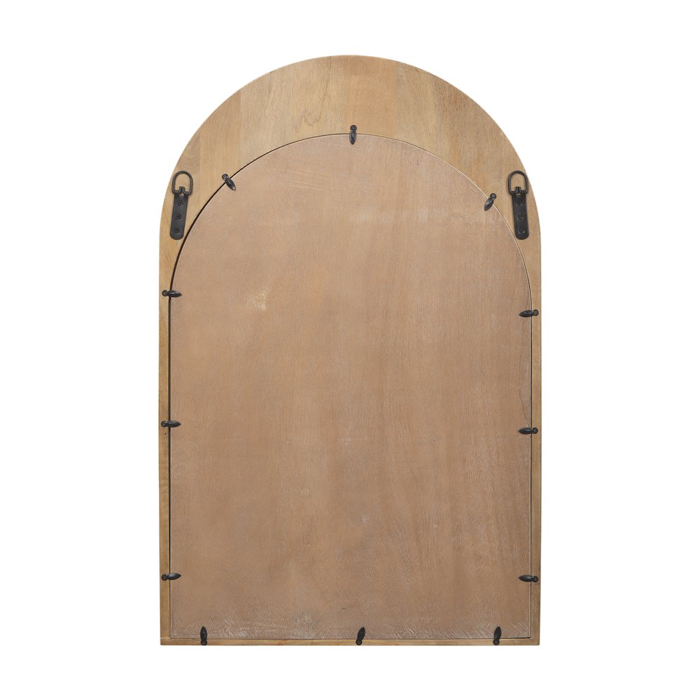 Celeste Light Brown Wood Arched Mirror. Picture 5