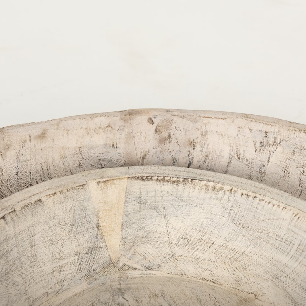 Set Of 2 Large Light-Wash Reclaimed Wood Bowls. Picture 9