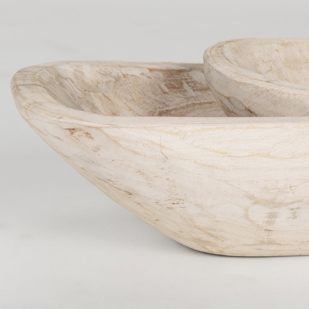 Athena Set of 2 Extra Large  Light-Wash Reclaimed Wood Trays. Picture 2