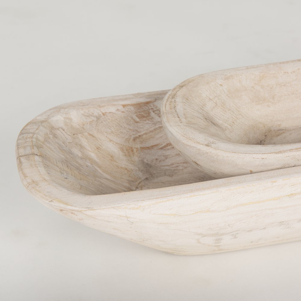 Athena Set of 2 Extra Large  Light-Wash Reclaimed Wood Trays. Picture 8