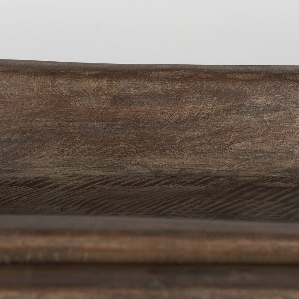 Athena Set of 2 Extra Large Medium Brown Reclaimed Wood Trays. Picture 8