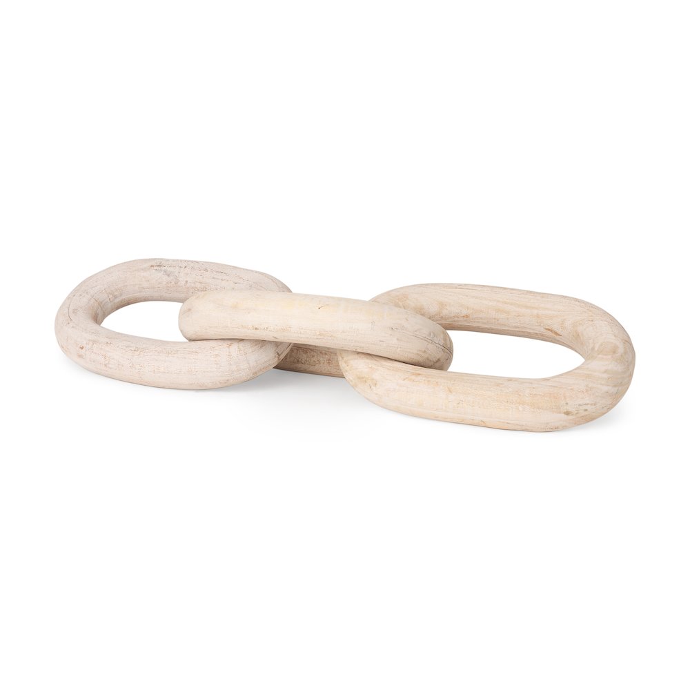 Tayla Large Blonde Wood Chain Link. Picture 1
