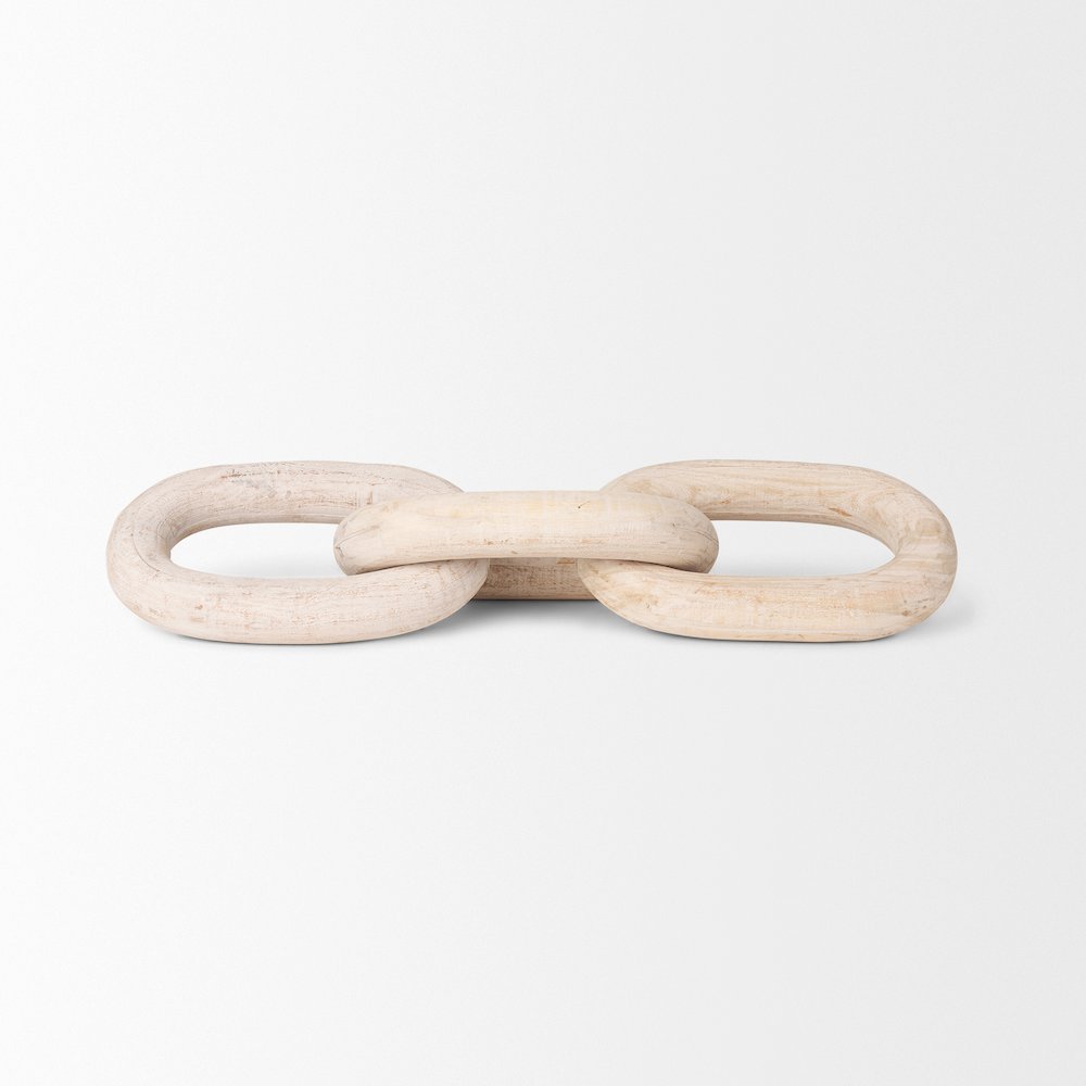 Tayla Large Blonde Wood Chain Link. Picture 2