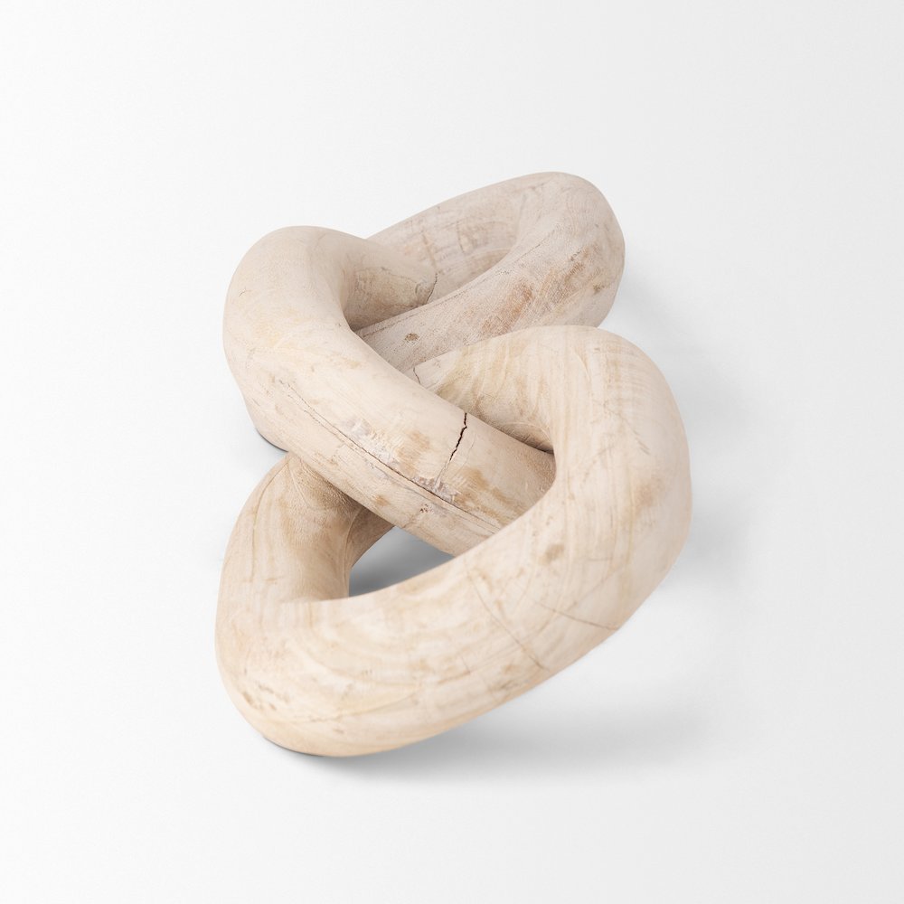 Tayla Large Blonde Wood Chain Link. Picture 3