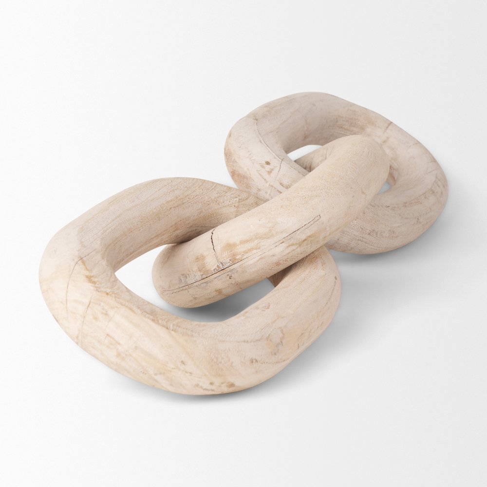 Tayla Large Blonde Wood Chain Link. Picture 4