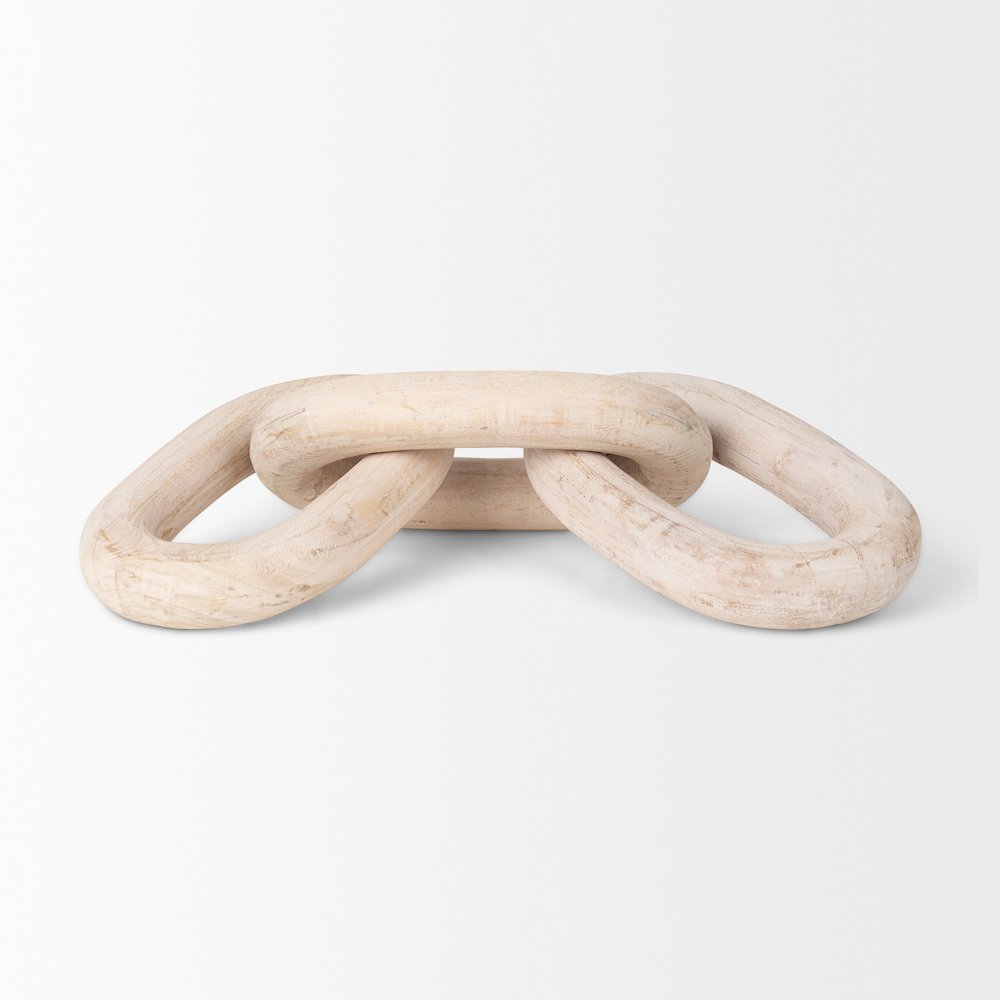 Tayla Large Blonde Wood Chain Link. Picture 5