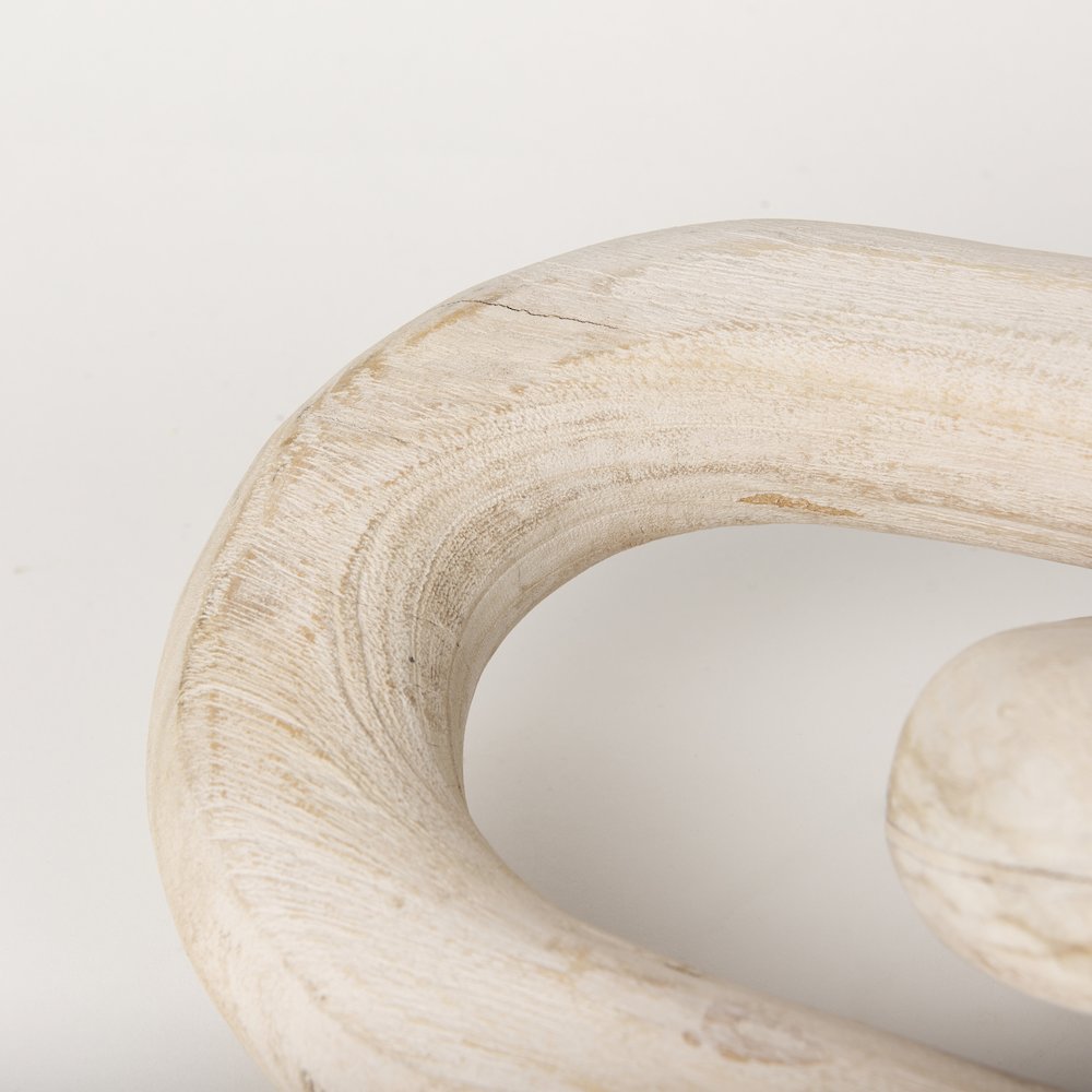 Tayla Large Blonde Wood Chain Link. Picture 6