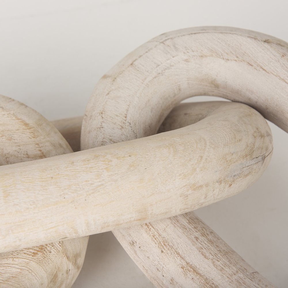 Tayla Large Blonde Wood Chain Link. Picture 7