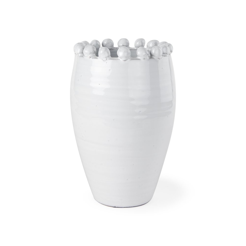 Basin Medium Off-White Glazed Vase. Picture 1