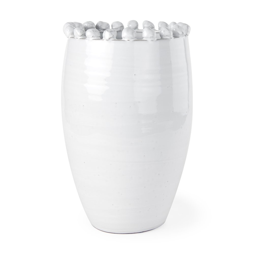 Basin Large Off-White Glazed Vase. Picture 1