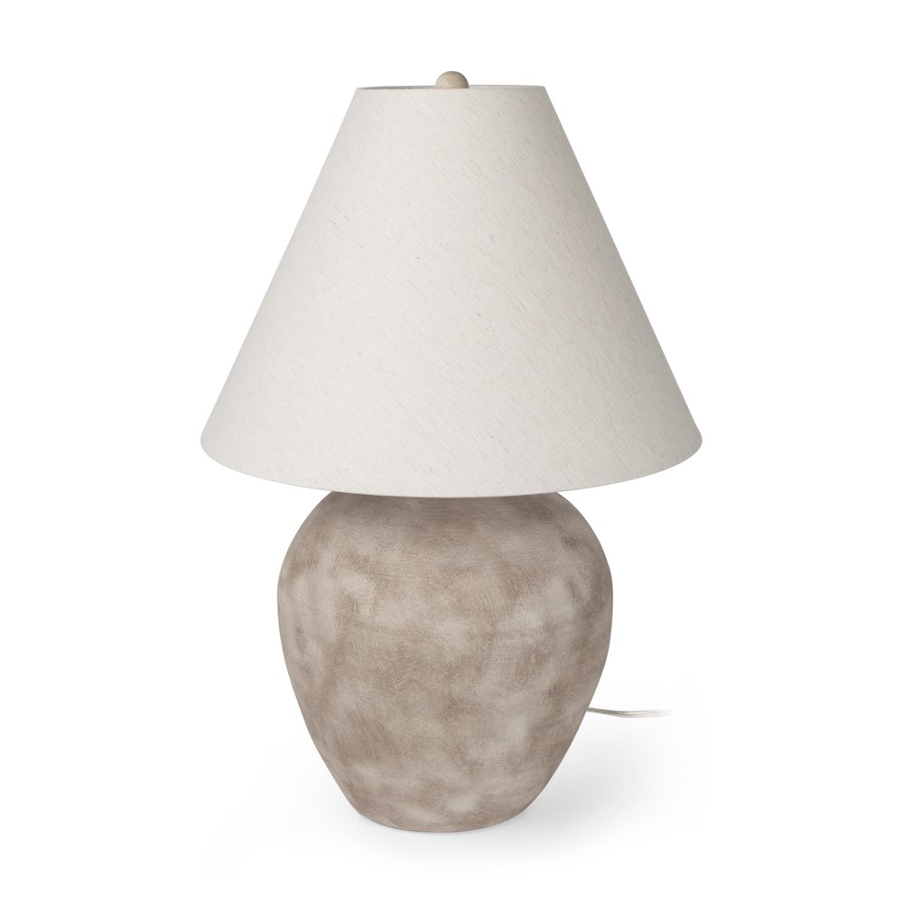Marvin Taupe Ceramic Table Lamp. Picture 1