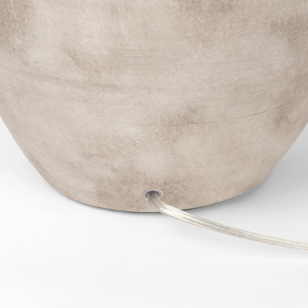 Marvin Taupe Ceramic Table Lamp. Picture 3
