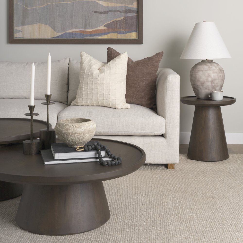 Marvin Taupe Ceramic Table Lamp. Picture 5