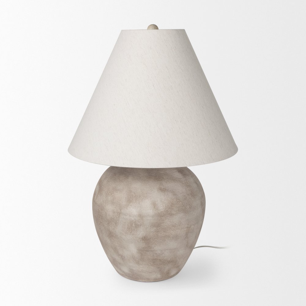 Marvin Taupe Ceramic Table Lamp. Picture 7