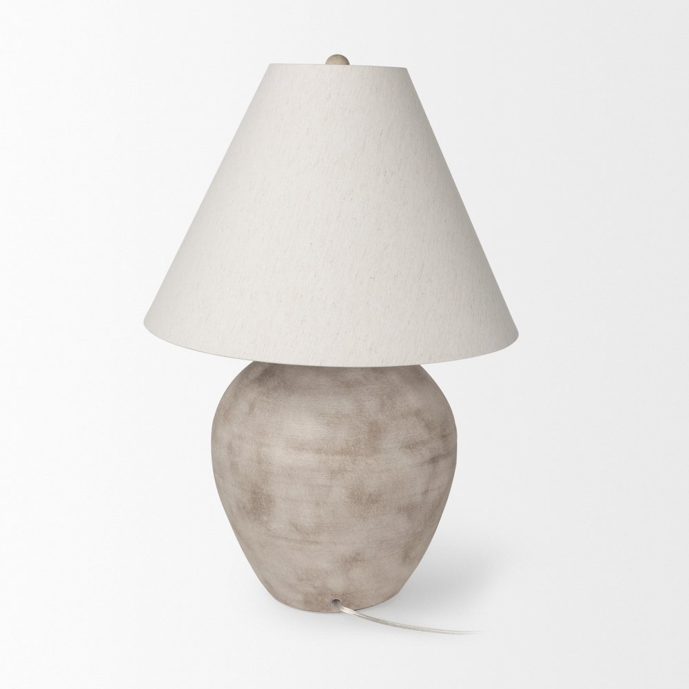 Marvin Taupe Ceramic Table Lamp. Picture 8