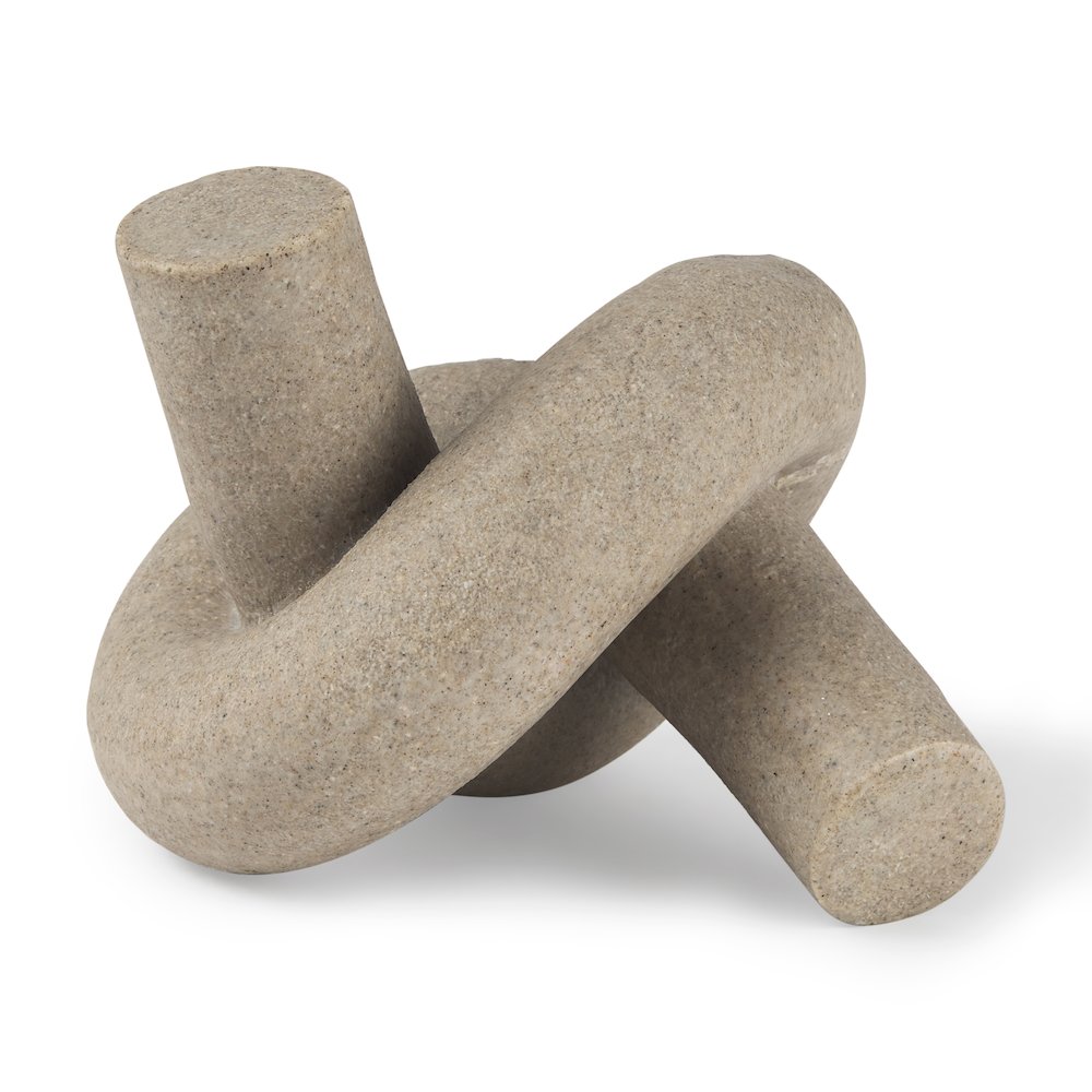 Otto Sandstone Resin Small Knot Sculpture Decorative Object. Picture 1