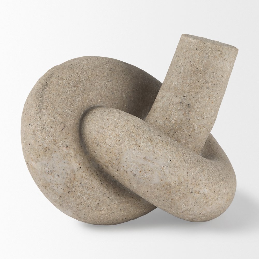 Otto Sandstone Resin Small Knot Sculpture Decorative Object. Picture 8