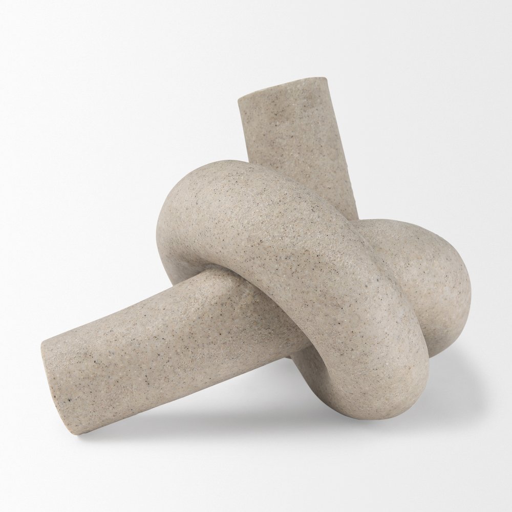 Otto  Sandstone Resin Large Knot Sculpture Decorative Object. Picture 3