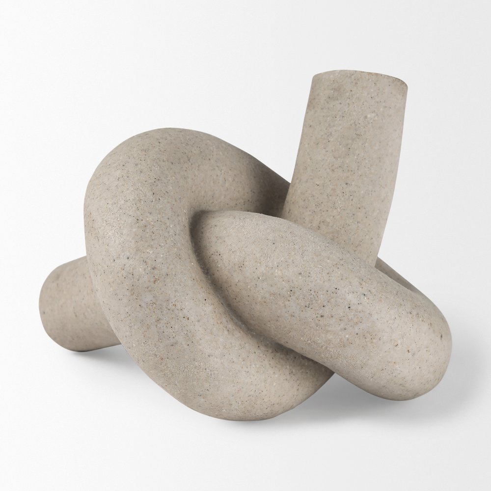 Otto  Sandstone Resin Large Knot Sculpture Decorative Object. Picture 4