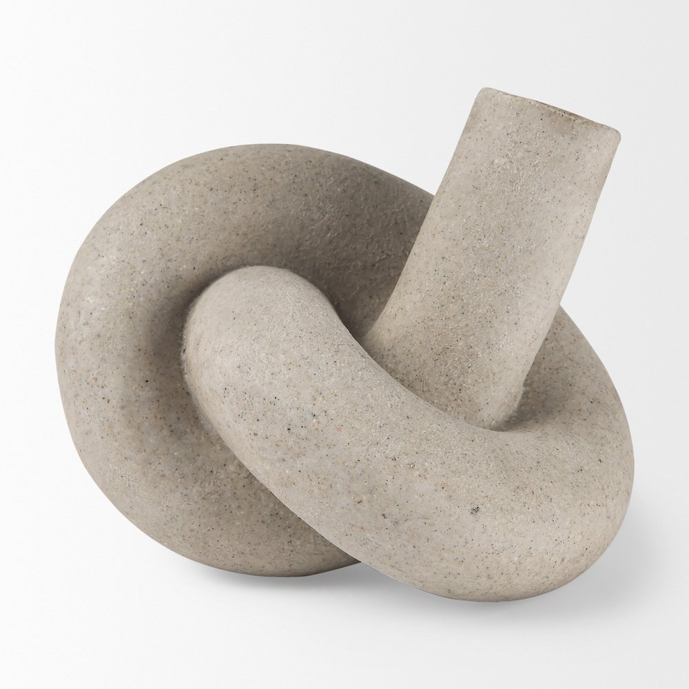 Otto  Sandstone Resin Large Knot Sculpture Decorative Object. Picture 5
