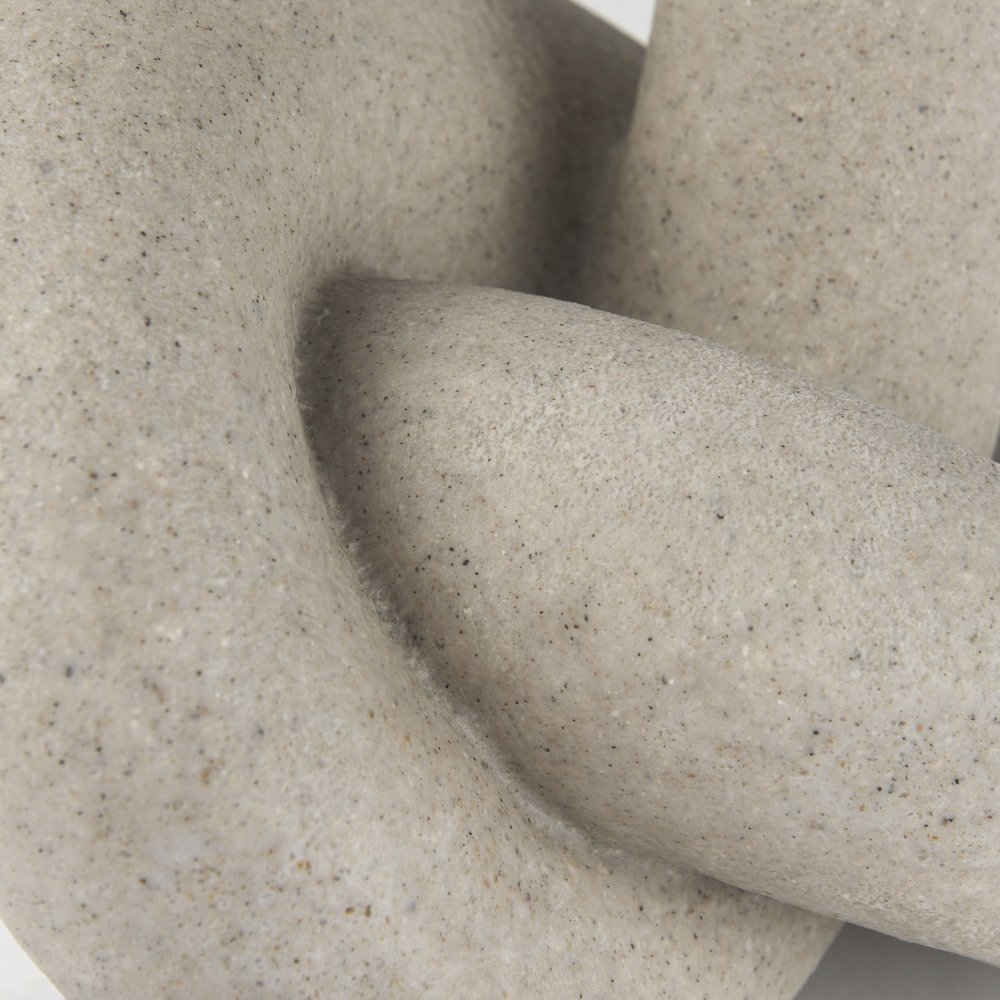 Otto  Sandstone Resin Large Knot Sculpture Decorative Object. Picture 7