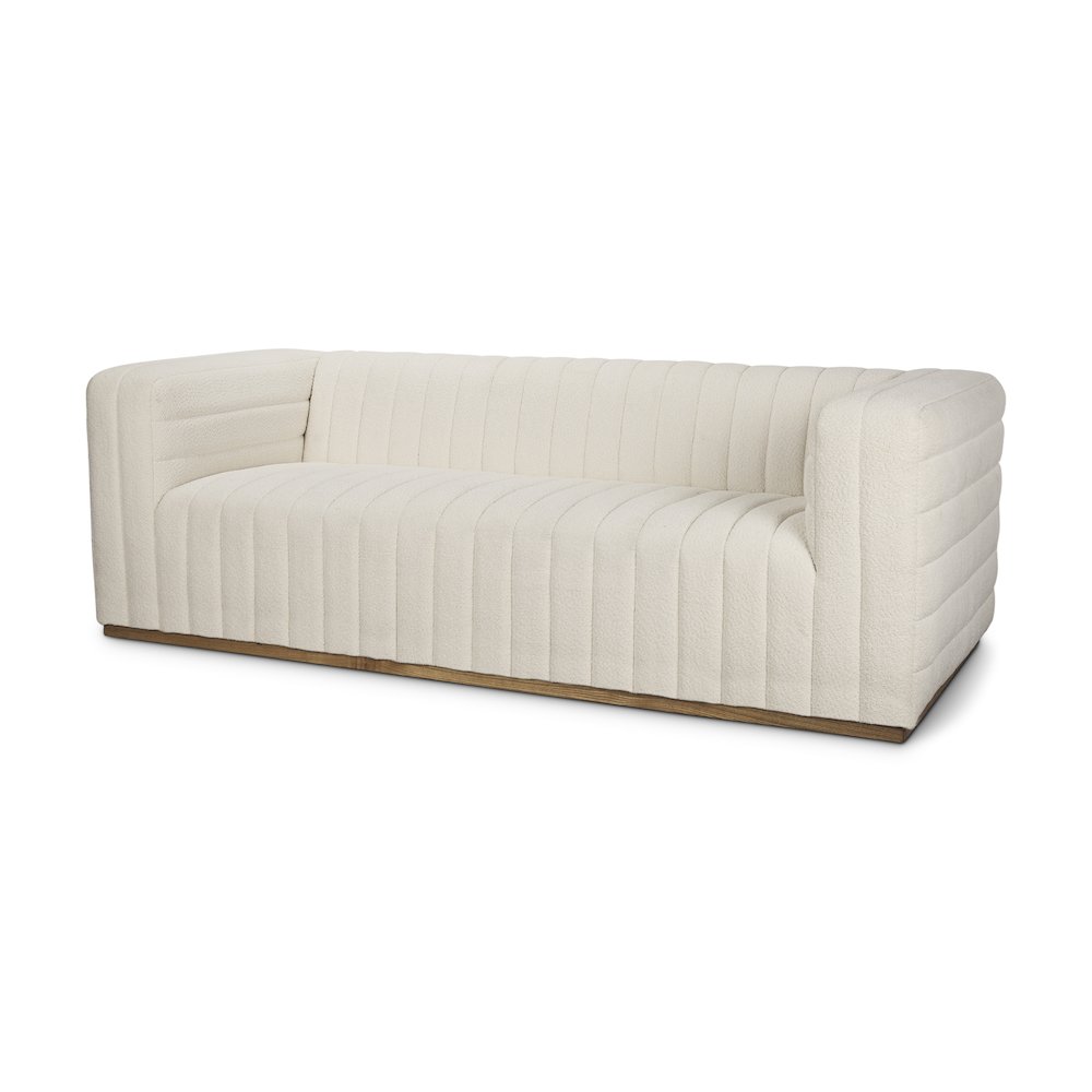 Ricciardo Cream Boucle 3-Seater Sofa. Picture 1