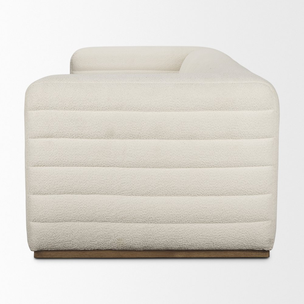 Ricciardo Cream Boucle 3-Seater Sofa. Picture 7