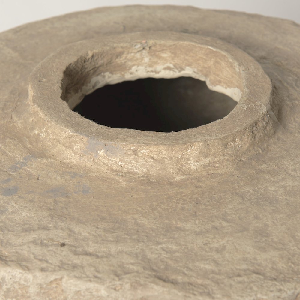 Rama Large Beige Paper Mache Floor Vase. Picture 5
