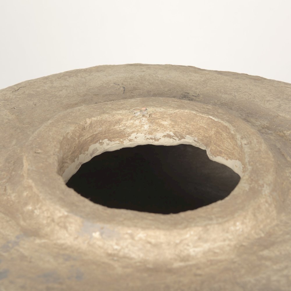 Rama Large Beige Paper Mache Floor Vase. Picture 6