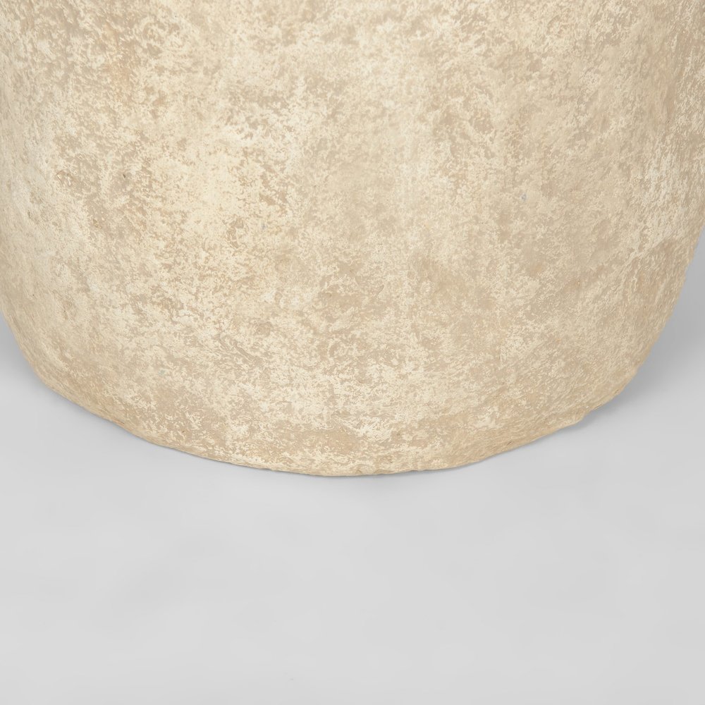 Rama Large Beige Paper Mache Floor Vase. Picture 8