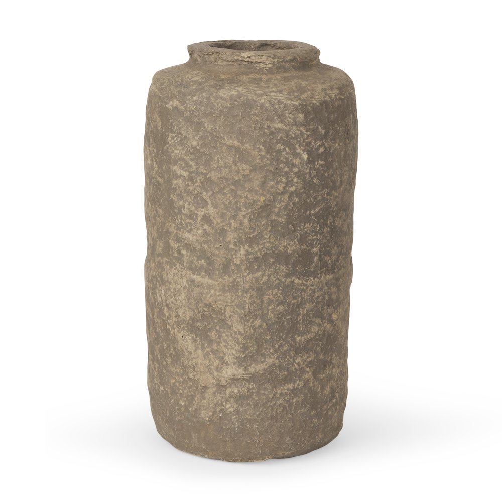 Bala Small Gray Paper Mache Vase. Picture 1