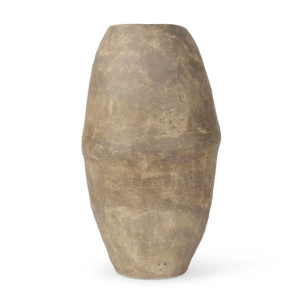 Rundal Large Gray Paper Mache Vase. Picture 1