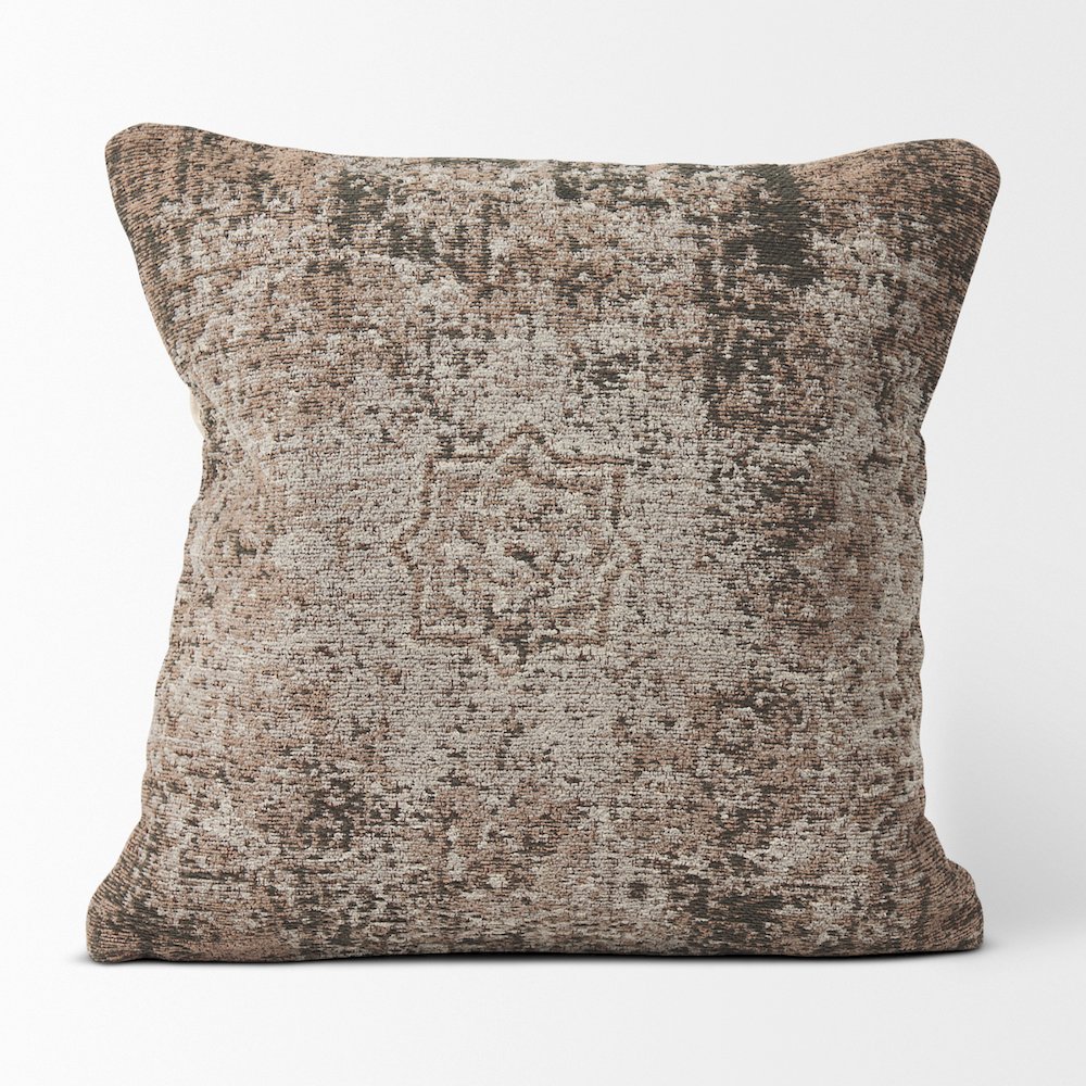 Taupe Square Pillow Cover. Picture 3