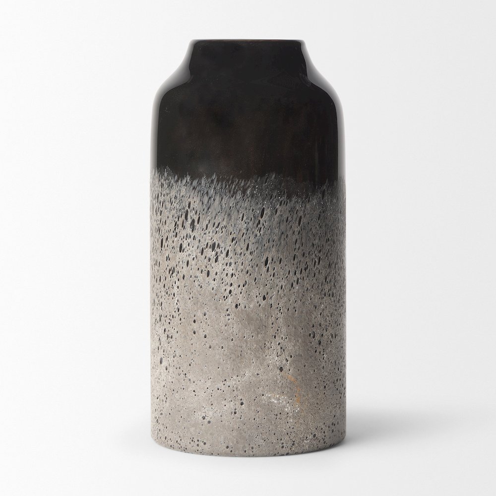 Emu Short Black Gray Vase. Picture 8