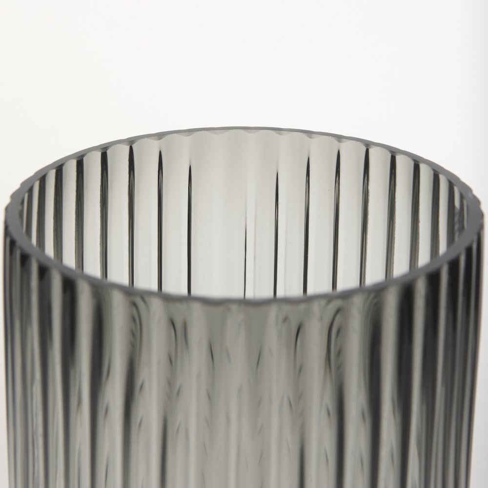 Dawn Tall Smokey Black Glass Vase. Picture 10
