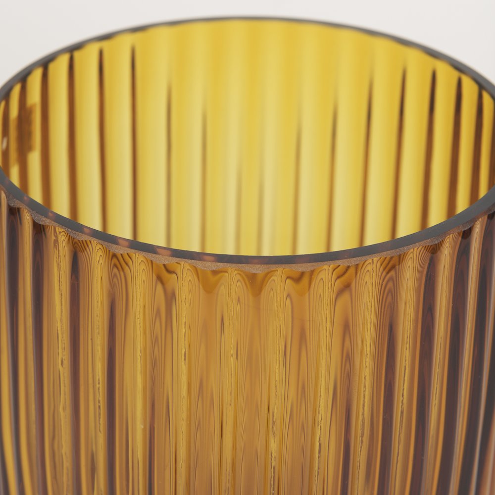 Dawn Short Amber Glass Vase. Picture 5