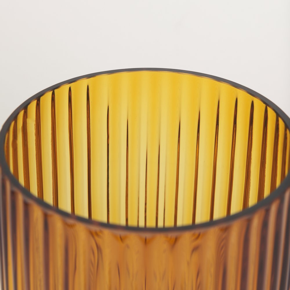 Dawn Short Amber Glass Vase. Picture 6