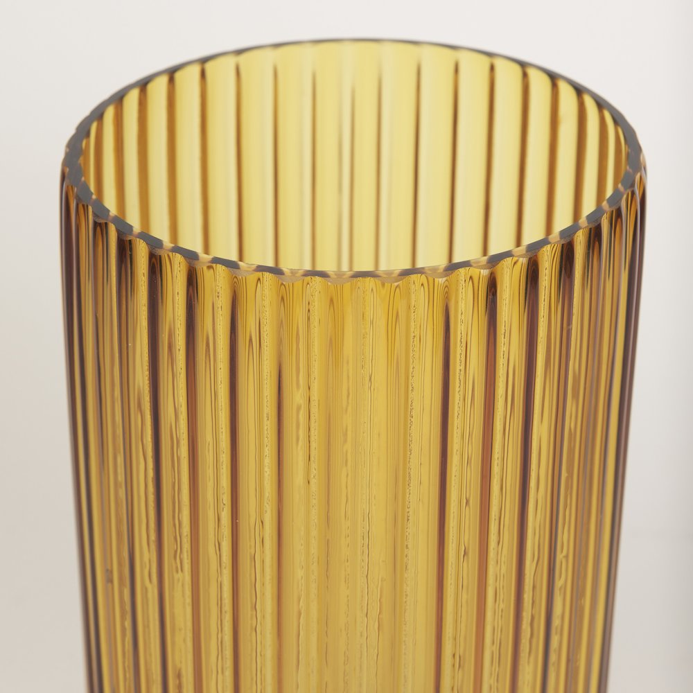 Dawn Tall Amber Glass Vase. Picture 5