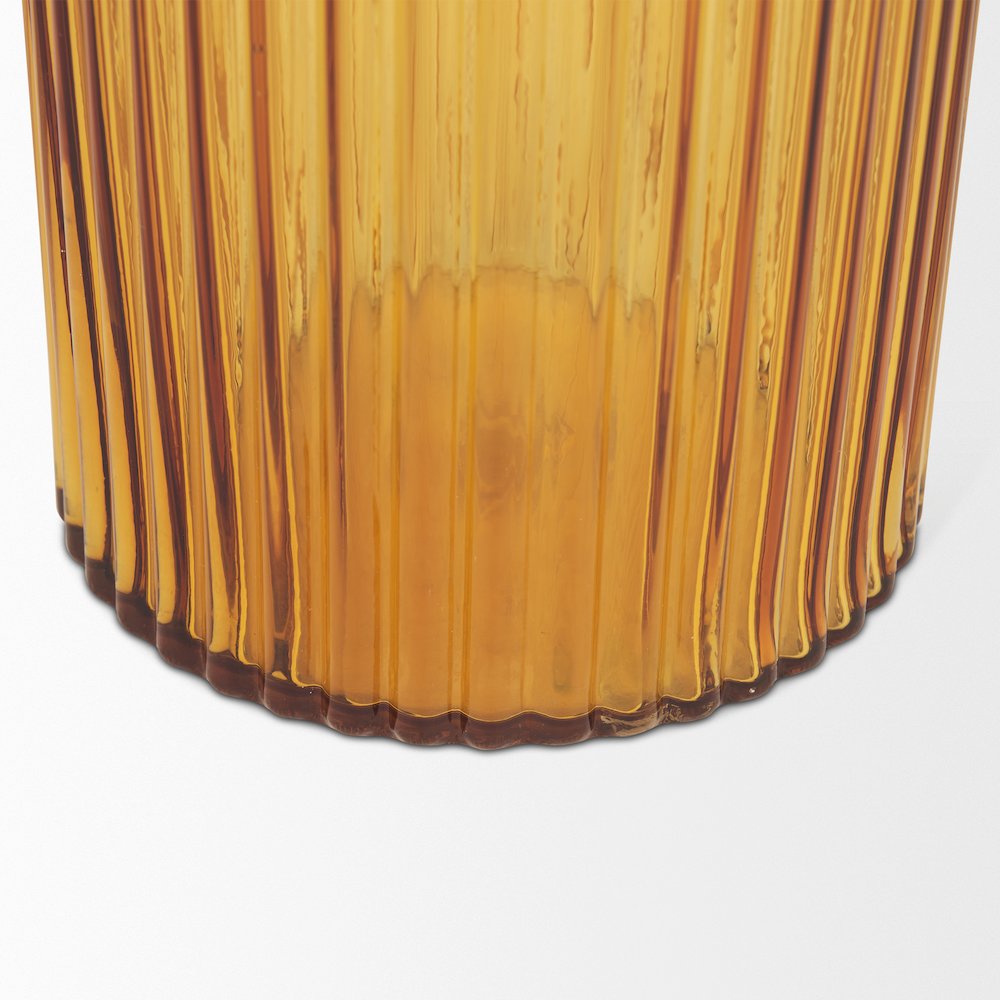 Dawn Tall Amber Glass Vase. Picture 7