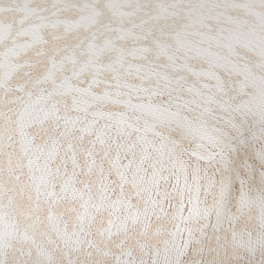 Khloe Small Cream Pouf. Picture 8