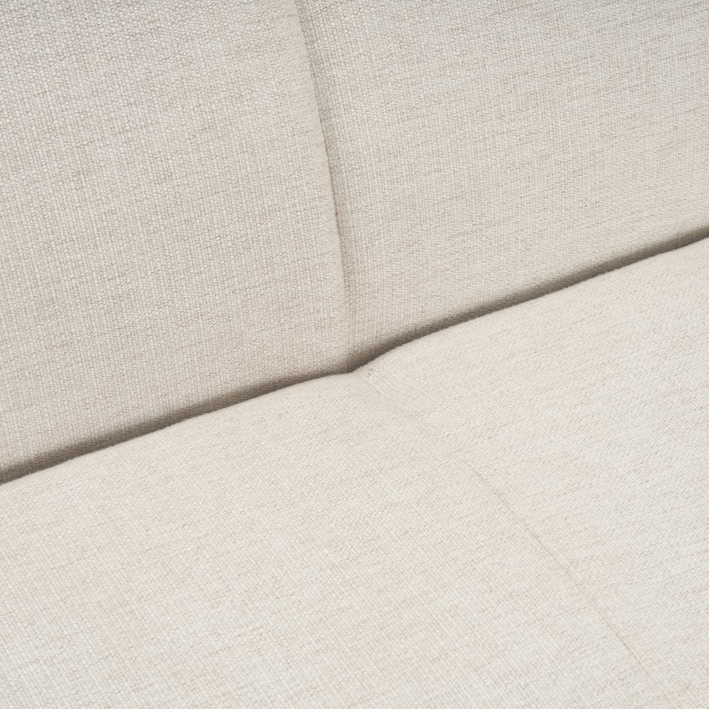 Hale Sofa Medium Brown Wood and Oatmeal Fabric. Picture 3