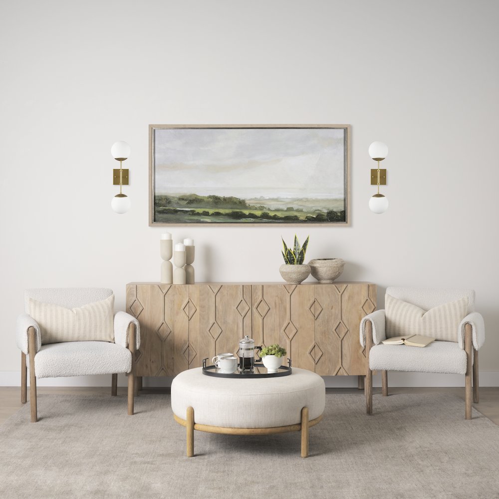Edie Brushed Gold Metal Frosted Glass Globes 2-Light Wall Sconce. Picture 2