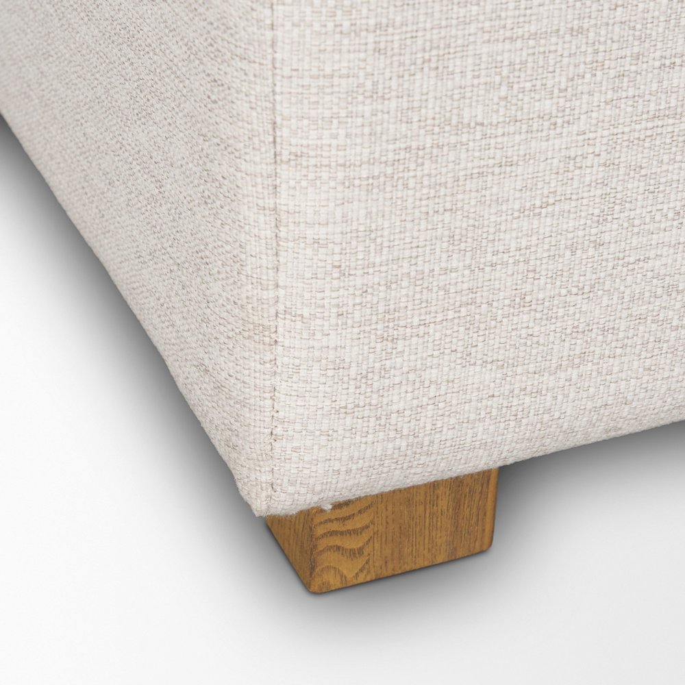 Halston Corner Sectional Piece Oatmeal Performance Fabric. Picture 3