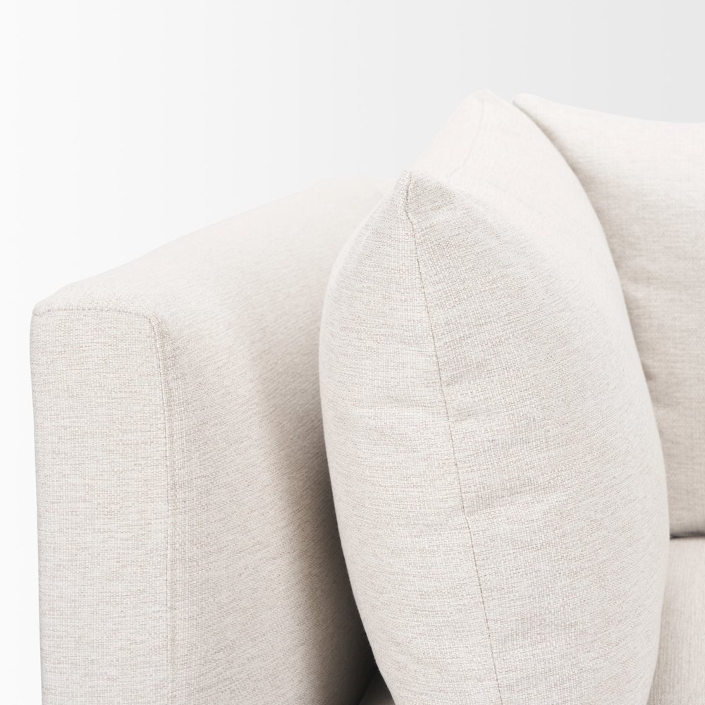Halston Corner Sectional Piece Oatmeal Performance Fabric. Picture 13