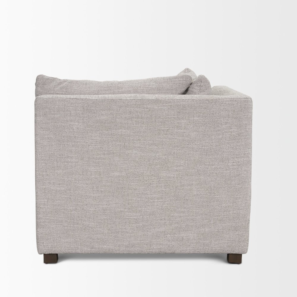 Halston Corner Light Grey Performance Fabric. Picture 8