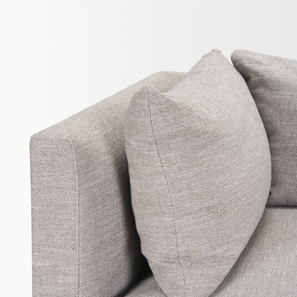 Halston Corner Light Grey Performance Fabric. Picture 11