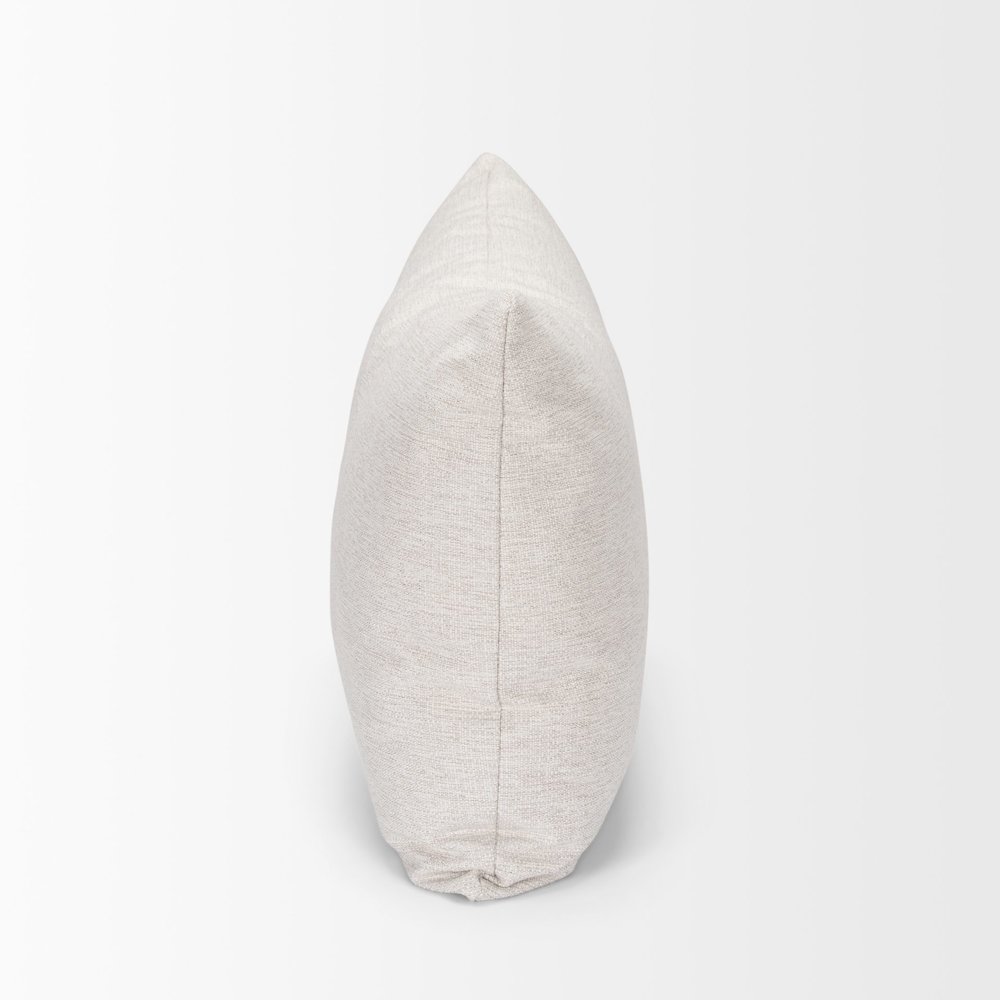 Halston Arm Pillow in Oatmeal Performance Fabric. Picture 3