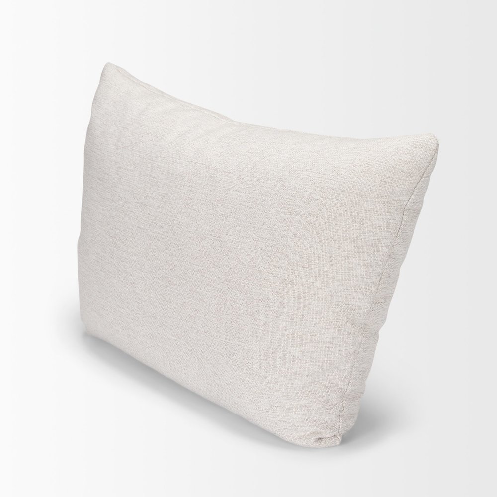 Halston Arm Pillow in Oatmeal Performance Fabric. Picture 5