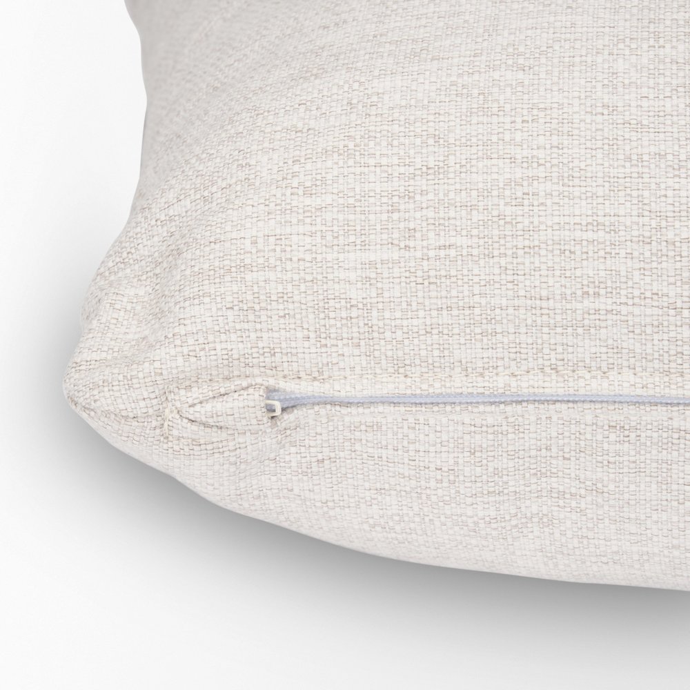 Halston Arm Pillow in Oatmeal Performance Fabric. Picture 7